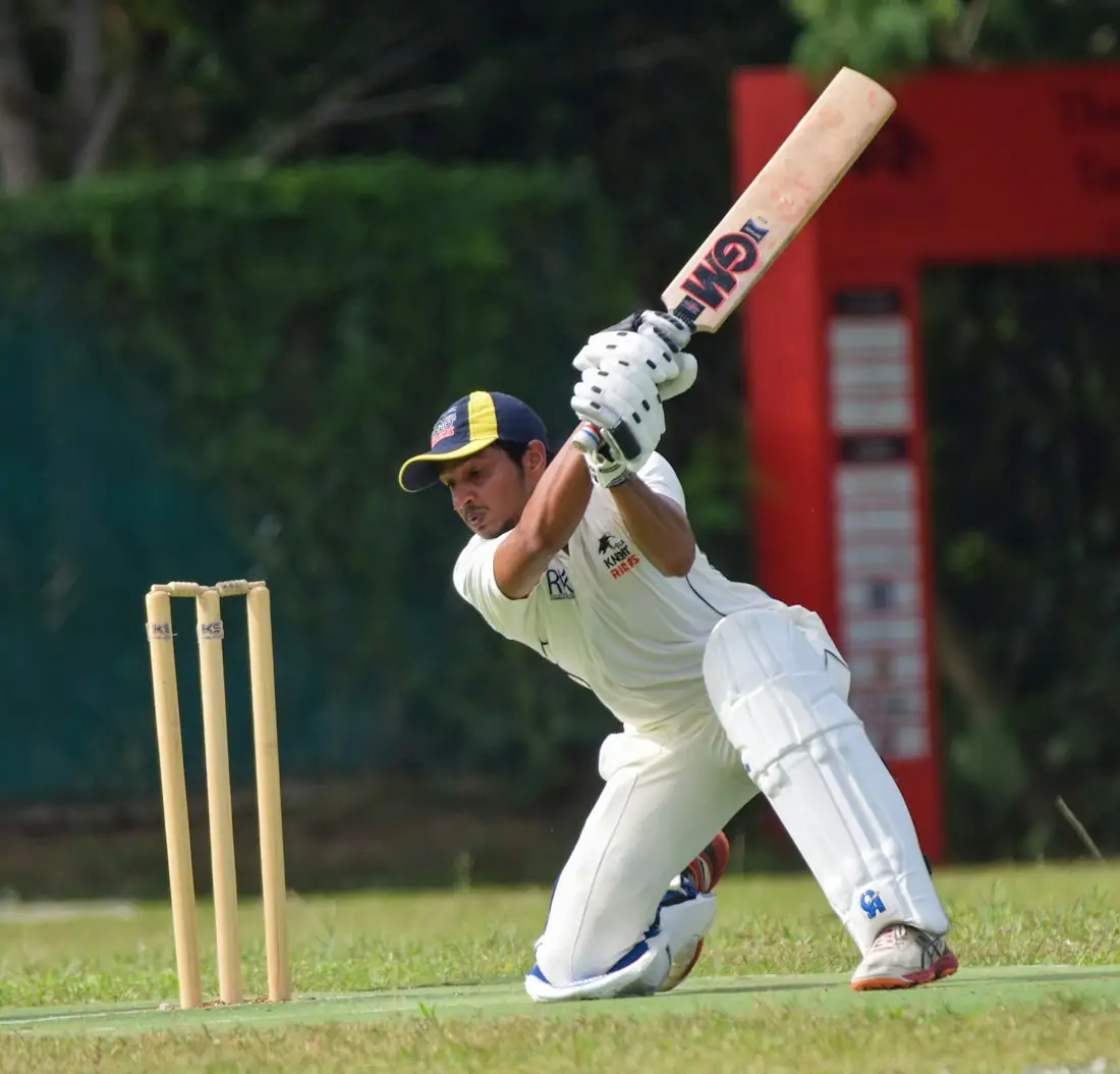 Cricket team in custom uniforms