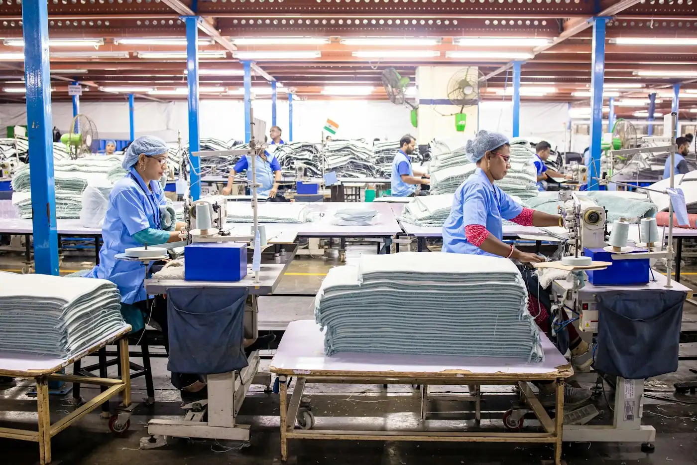 Garment factory floor